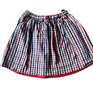 Petit Bateau Gingham Skirt Red Blue White Size 8Y / 126cm